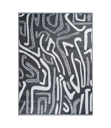 Tapis extérieur en polypropylène Capri 1741 noir 150 x 220 cm