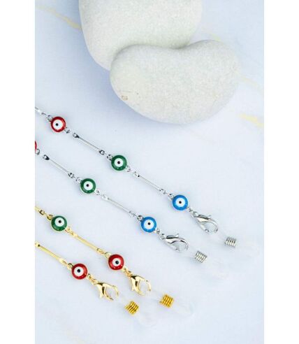 62 CM Colourful Evil Eye Glass Chain And Reading Glass Detachable Chain Holder