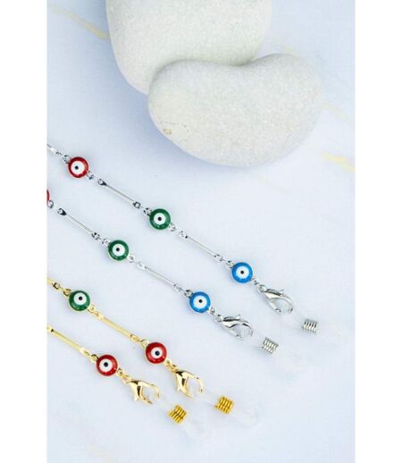 62 CM Colourful Evil Eye Glass Chain And Reading Glass Detachable Chain Holder