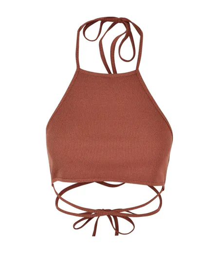 Haut Court Motif/style Trapèze Femme Terre Cuite Urban Classics