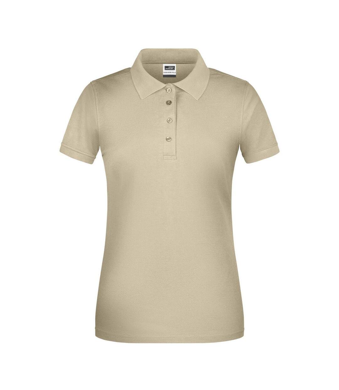 Polo Bio Workwear Femme Beige Gris James And Nicholson-1