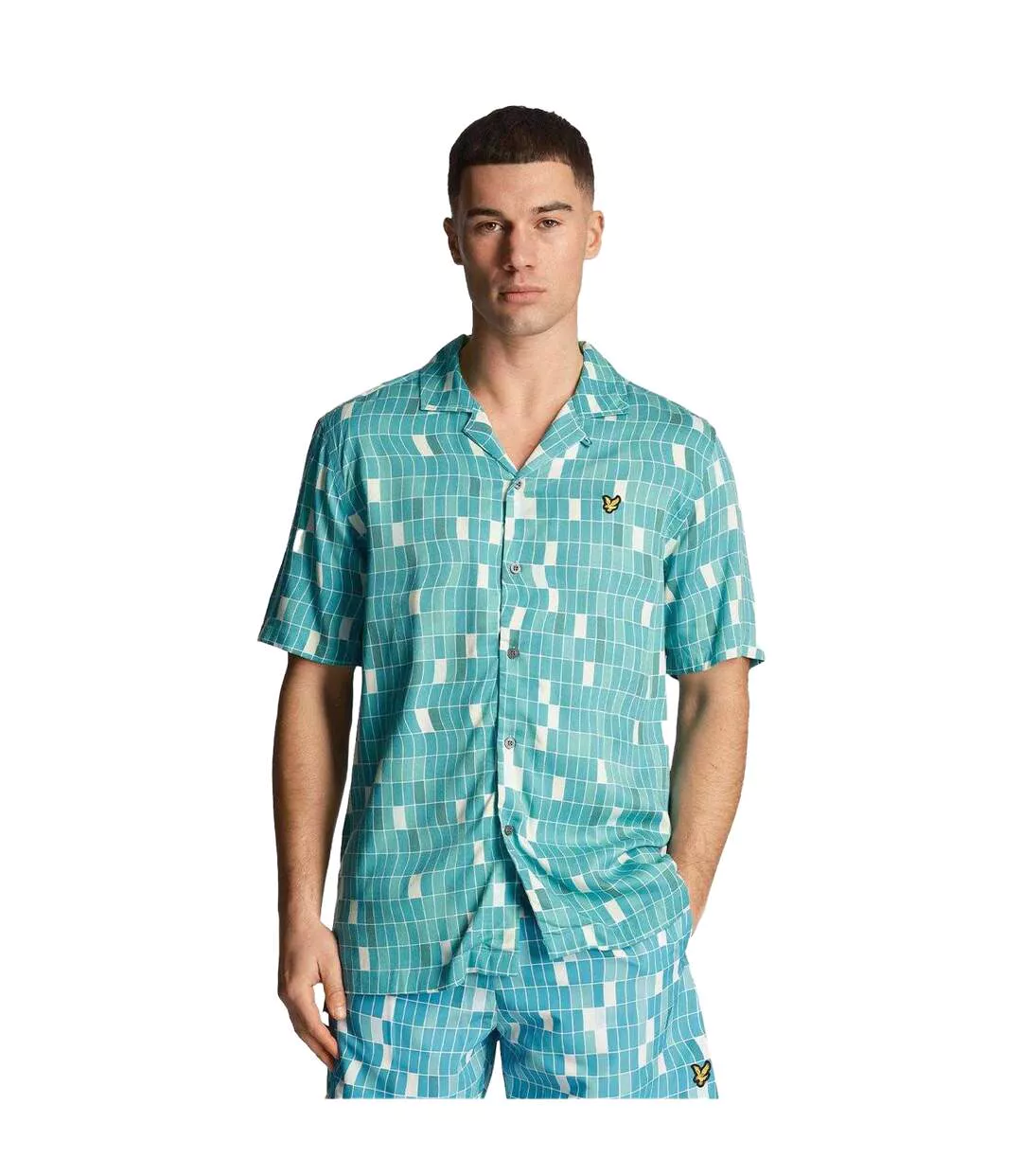 Chemise Imprimée Pour Hommes Bleu Lyle & Scott-1