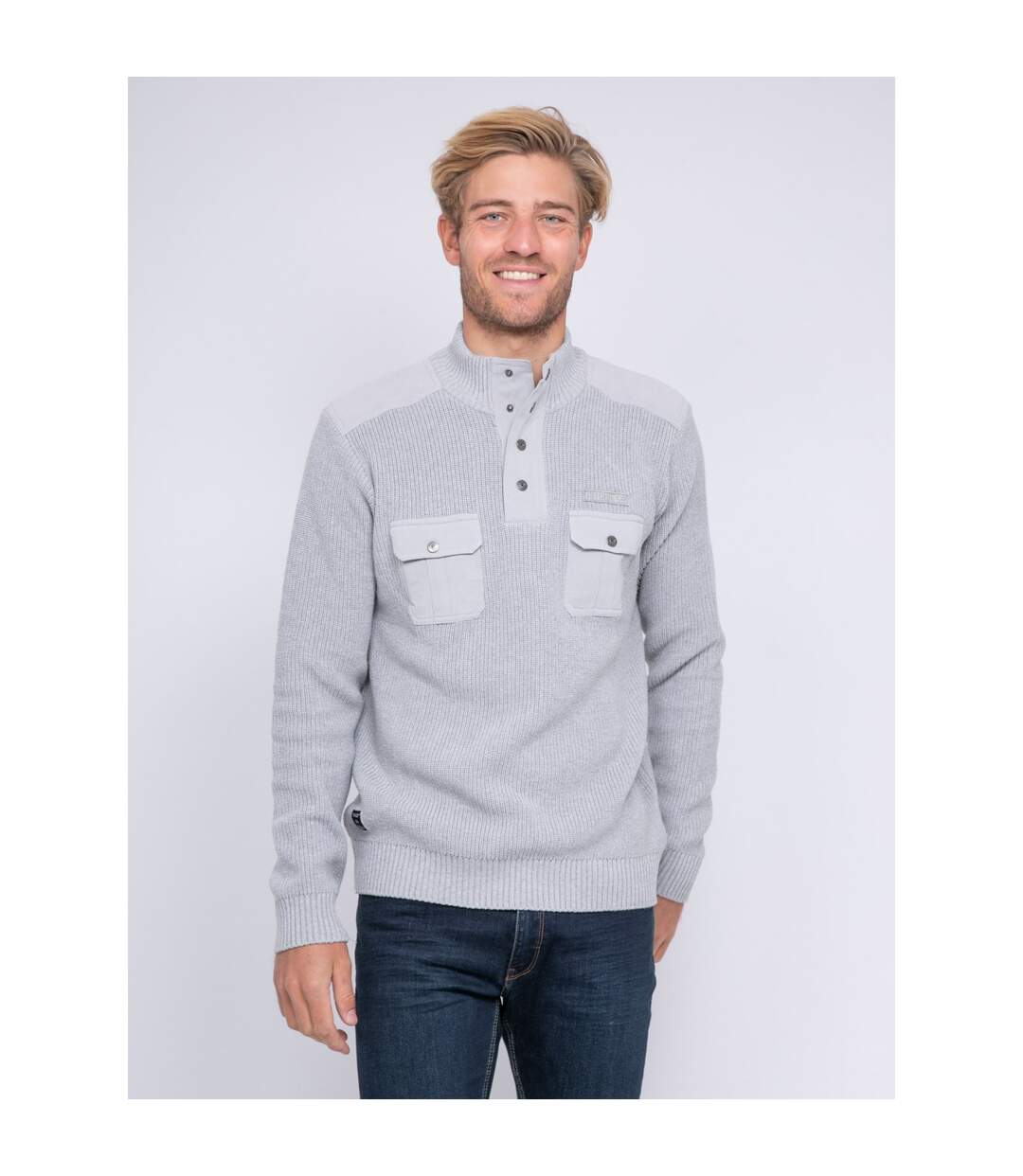 Pull col montant boutonné LOGANI-1