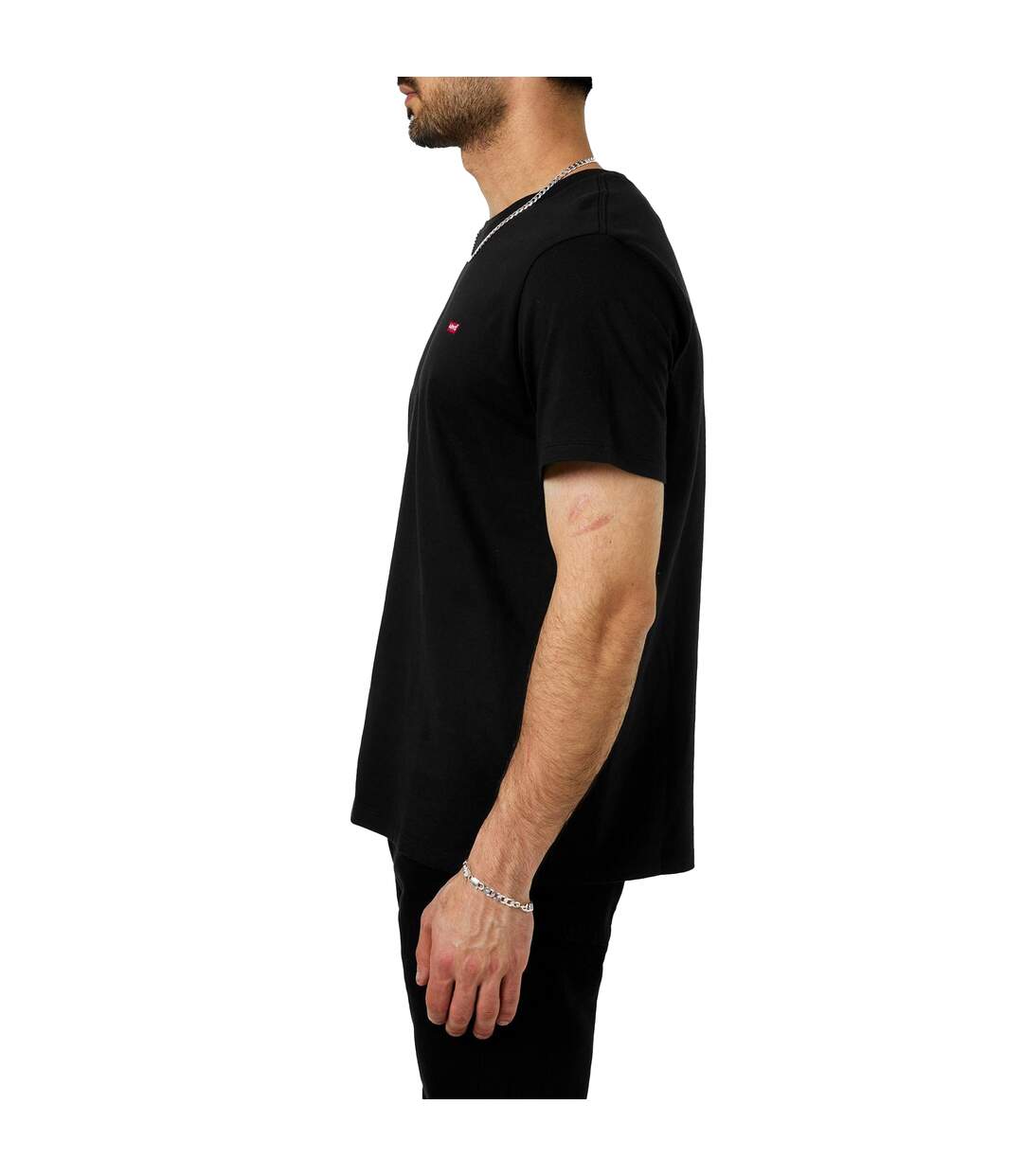 T-shirt Motif/style Aile De Chauve-souris Et Logo Original Homme Noir Levis-4