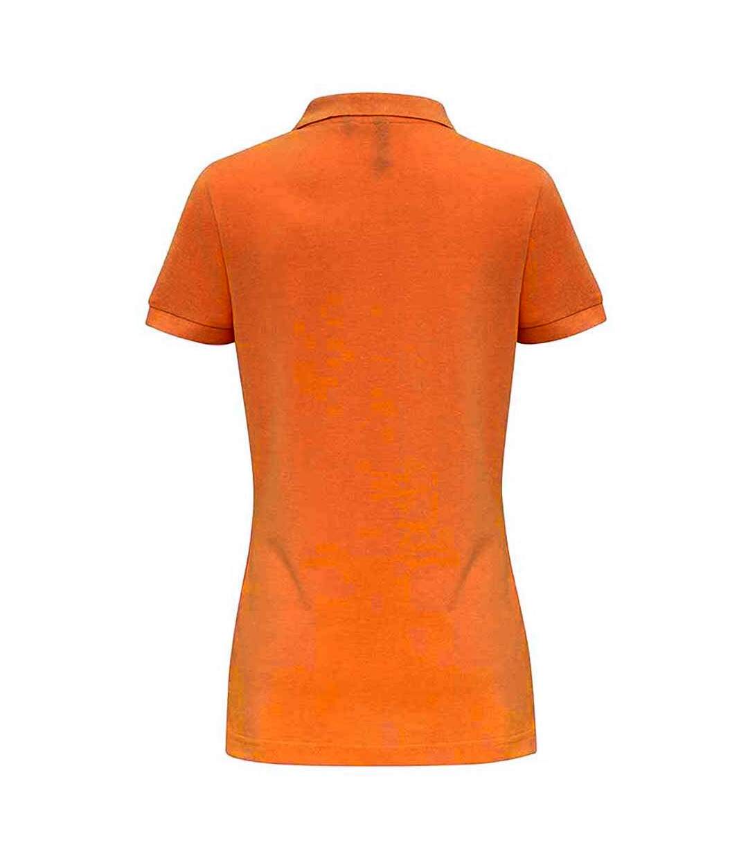 Polo uni femme orange Asquith & Fox