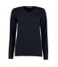 Kustom Kit Womens/Ladies Arundel V Neck Long-Sleeved Sweater Top (Navy) - UTRW9776