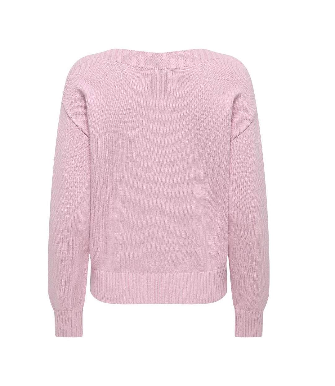 Pull rose clair femme jdy marie-2