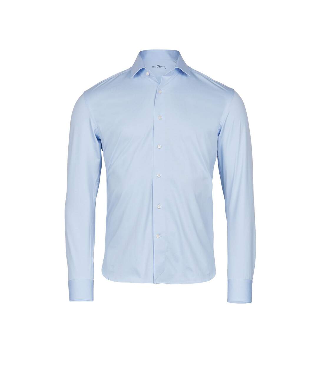 Mens stretch long-sleeved active shirt light blue Tee Jays