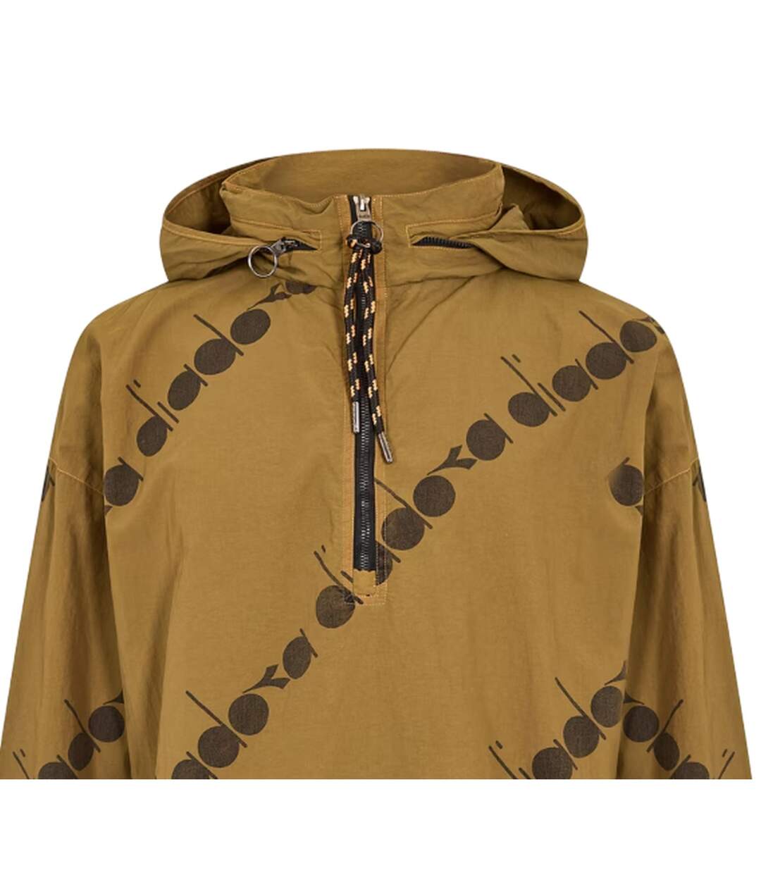 Anorak Motif/style Logo Partout Homme Vert Kaki Diadora-4