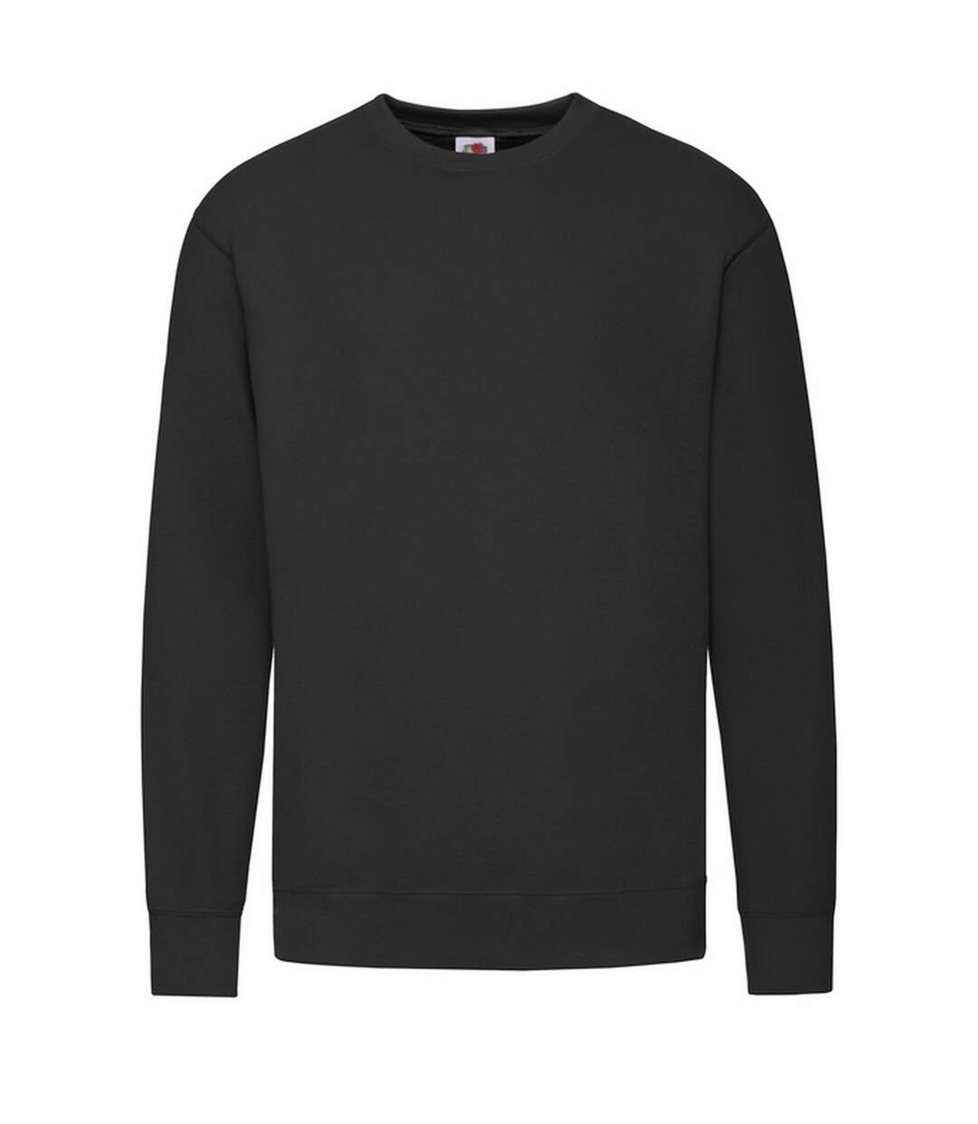 Mens Lightweight Set-in Sweatshirt Black Fruit Of The Loom-1