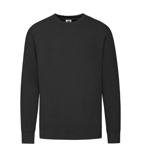 Mens Lightweight Set-in Sweatshirt Black Fruit Of The Loom