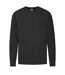 Mens Lightweight Set-in Sweatshirt Black Fruit Of The Loom-1