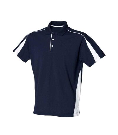 Mens club pique polo shirt navy/white Finden & Hales