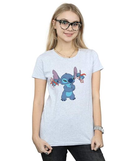 Disney T-shirt en coton Femmes/Ladies Lilo And Stitch Little Devils (Gris sportif) - UTBI15496