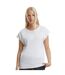 Womens/ladies Extended Shoulder Regular T-shirt White New Morning Studios-1