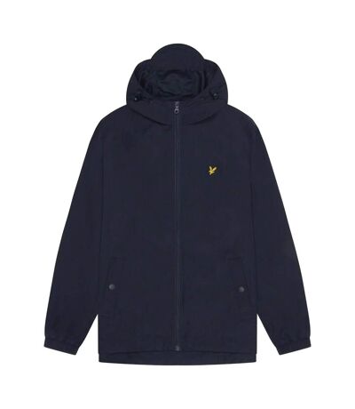 Mens hooded full zip jacket dark navy Lyle & Scott