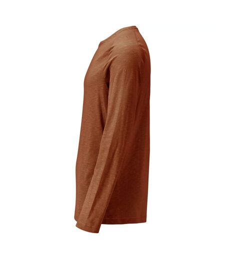 T-shirt Manches Longues Customised Homme Marron Mascot