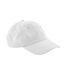 Beechfield Unisex Adult 6 Panel Cotton Baseball Cap (White)
