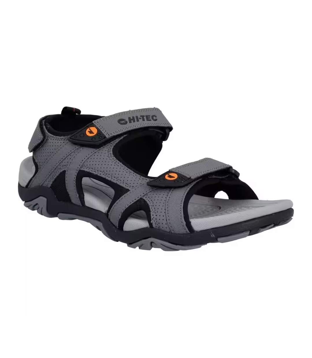 Sandales Crater Homme Gris Acier Noir Orange Hi-Tec-4