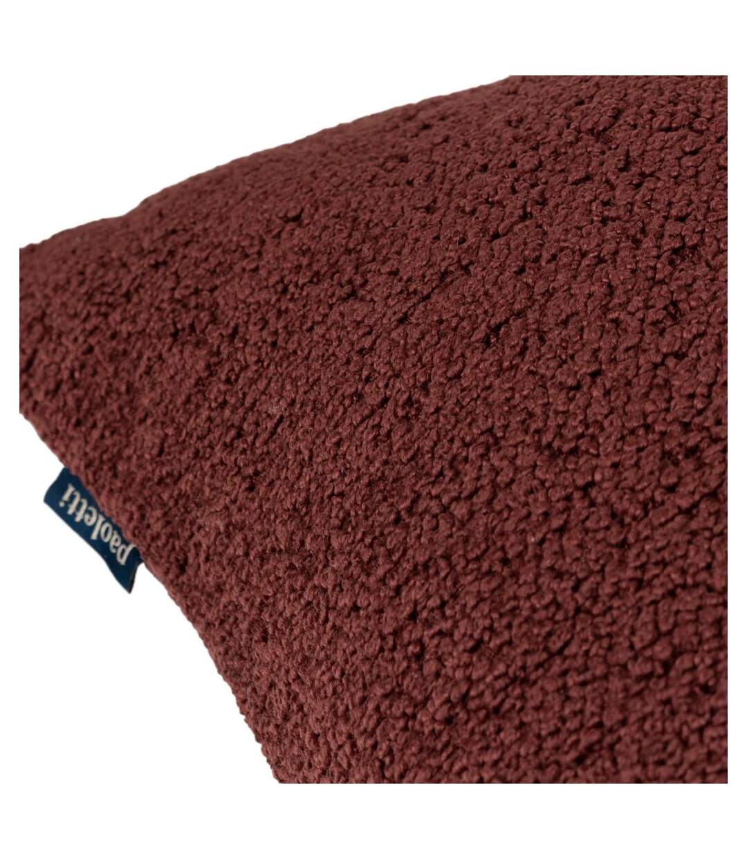 Nellim bouclé textured cushion cover 40cm x 50cm marsala red Paoletti-3