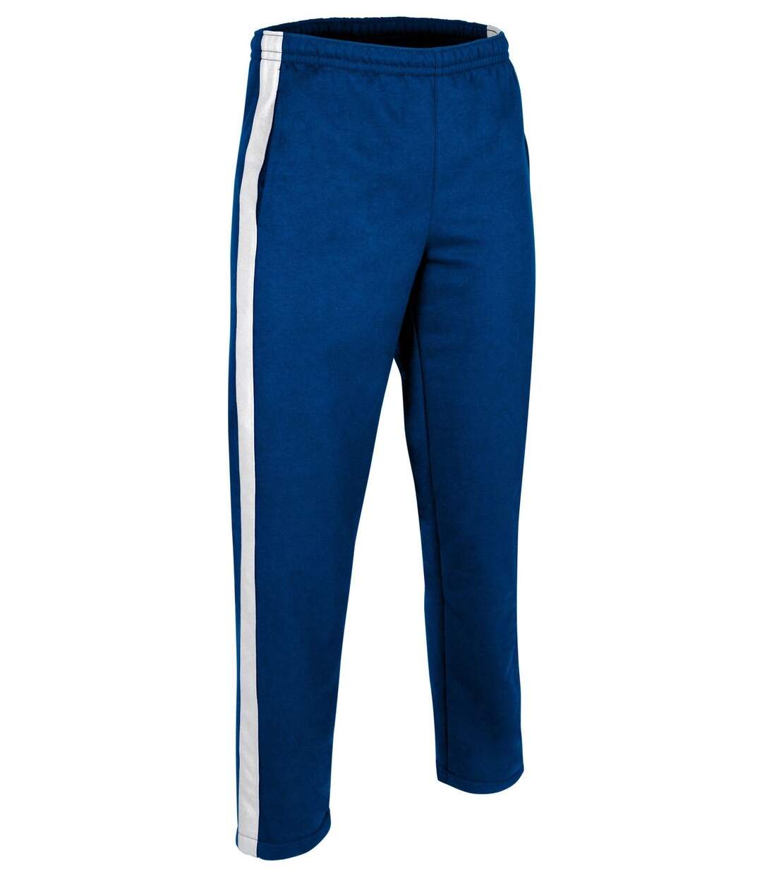 Pantalon jogging homme avec bande contrastée - PARK - bleu marine et blanc-1