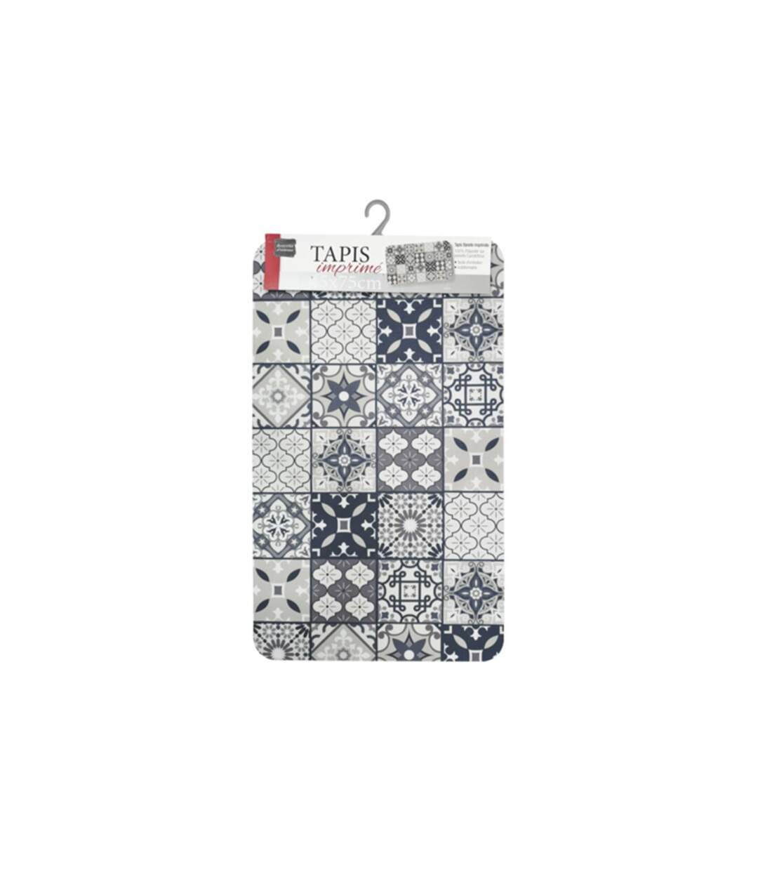 Tapis Imprimé Gaston 45x75cm Gris & Blanc-2
