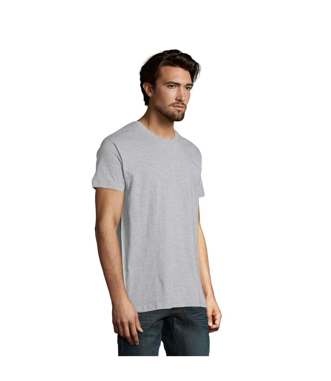 Imperial t-shirt à manches courtes et coupe ajustée homme gris marne SOLS