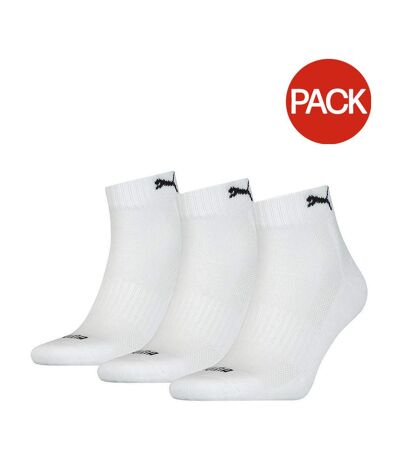 Pack of 3  Unisex adult cushioned ankle socks  white/black Puma