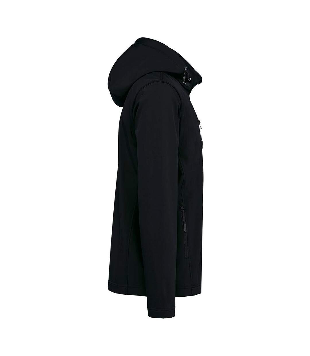 Unisex Adult 3 Layer Hooded Soft Shell Jacket Black Kariban-3