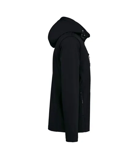 Unisex Adult 3 Layer Hooded Soft Shell Jacket Black Kariban