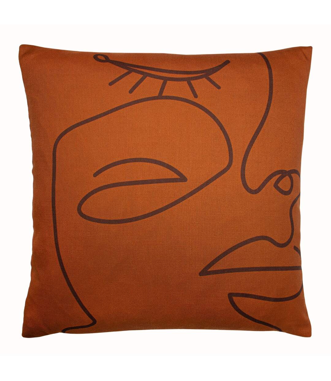 Karma abstract cushion cover 50cm x 50cm orange/brown Furn