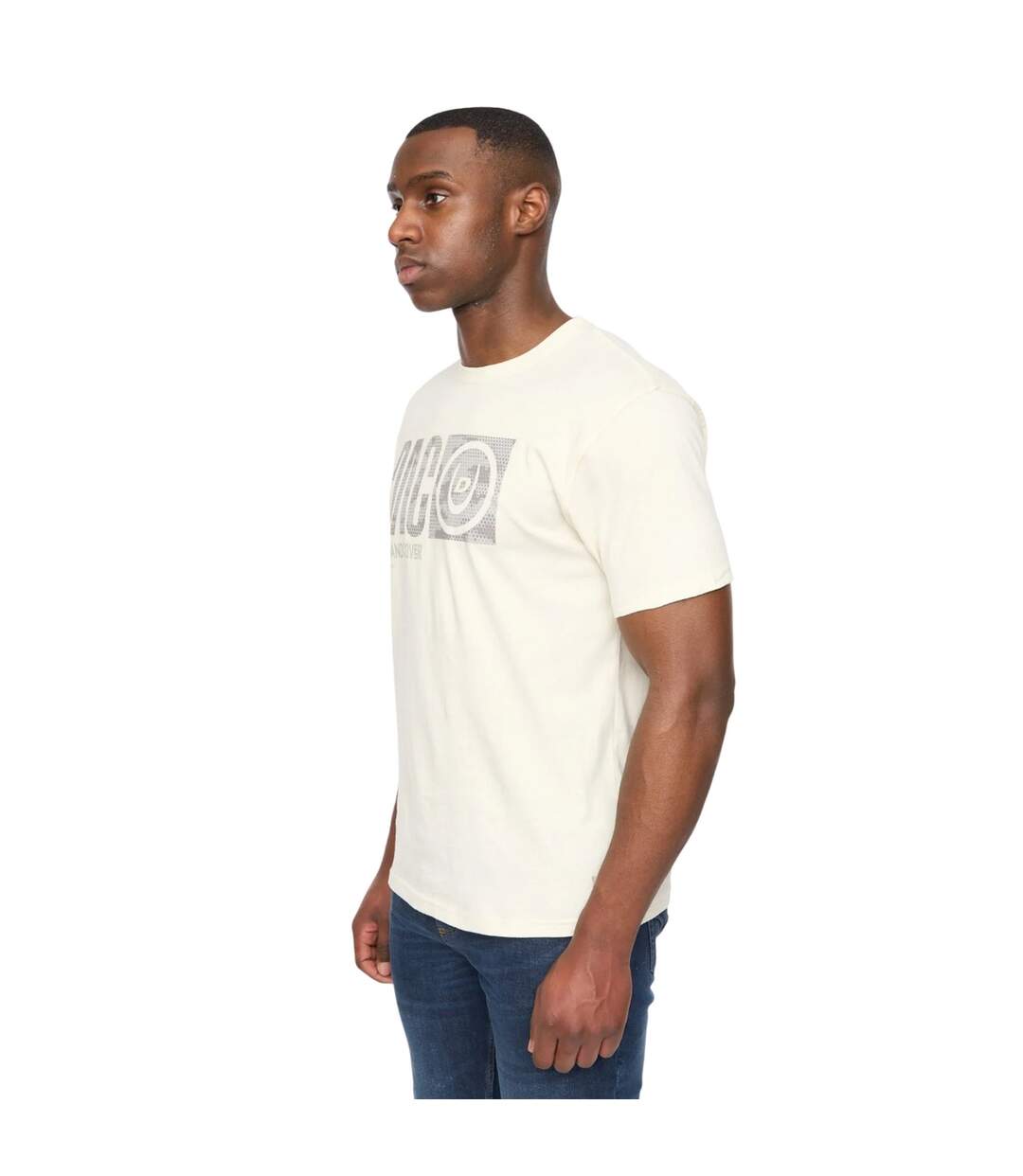 Mens hexocamo t-shirt off white Duck and Cover-3