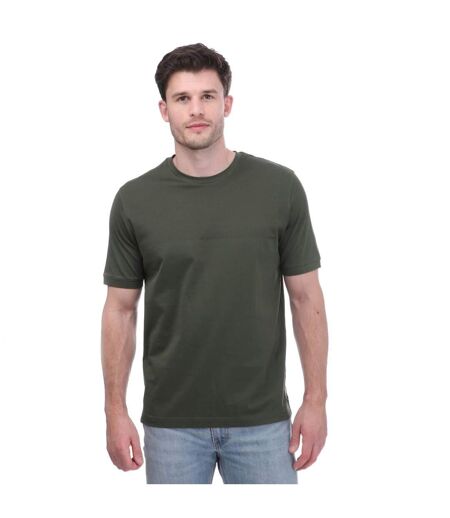 Mens Lacer Split Micro Stitch T-shirt Green Mercery