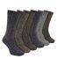 Mens 6 Pack Ribbed Alpaca Boot Socks-1