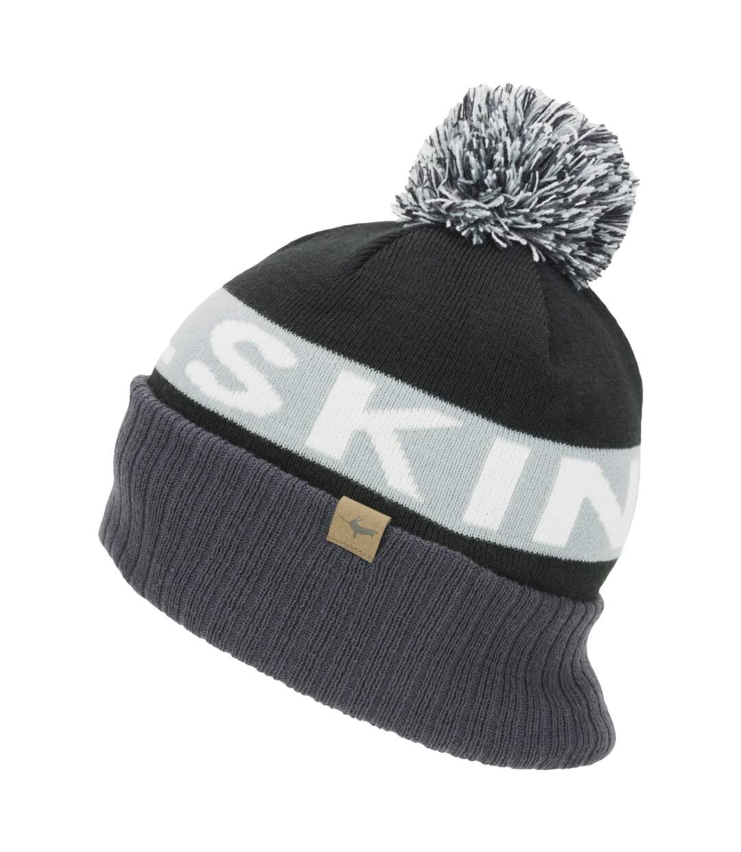 Water Repellent Cold Weather Bobble Hat for Men and Women-3