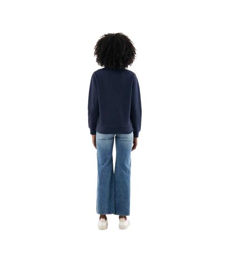 Unisex Adult Elgon Recycled Cotton Quarter Zip Sweater Top Navy Iqoniq