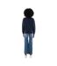Unisex Adult Elgon Recycled Cotton Quarter Zip Sweater Top Navy Iqoniq-4