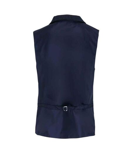 Mens herringbone waistcoat navy Premier