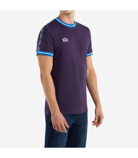 Mens taped t-shirt purple velvet Umbro