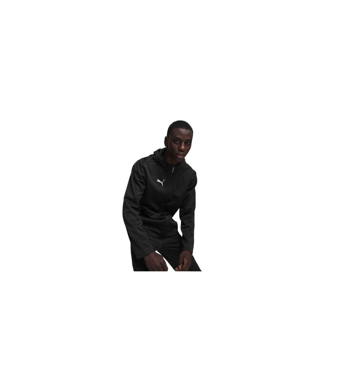 Mens Teamfinal Tracksuit Top Black Silver Puma-1