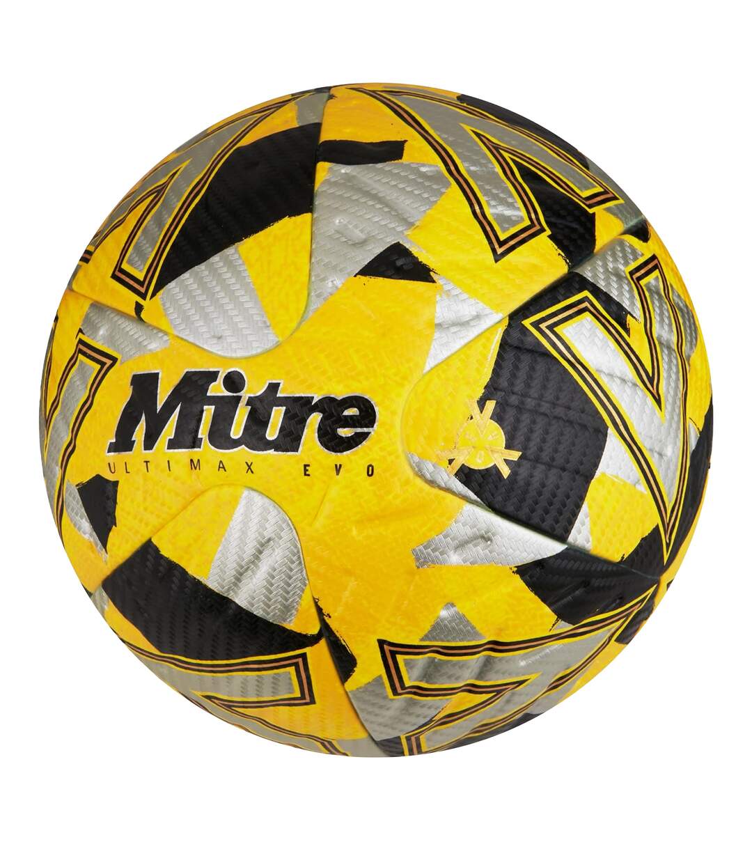 Ballon De Foot Ultimax Evo Taille 5 Jaune Argenté Noir Mitre-2