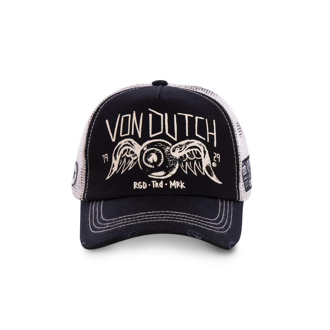 Casquette Trucker Filet Crew Noir Vondutch-2