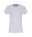 Womens/ladies embossed panel t-shirt white TriDri