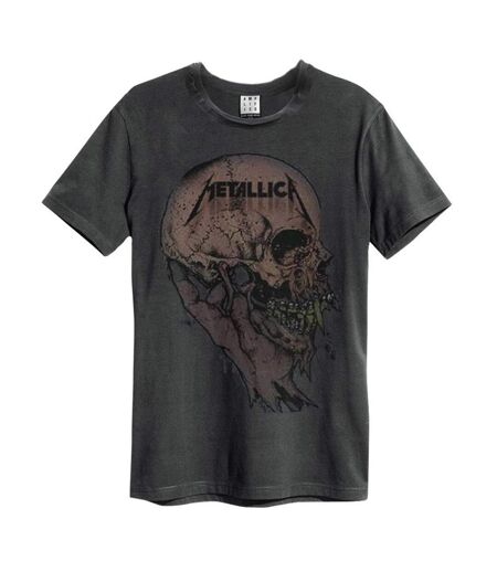 Unisex adult sad but true metallica t-shirt charcoal Amplified