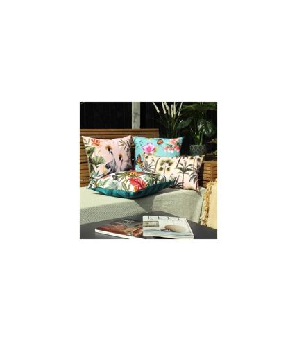 Palm tree outdoor cushion cover one size blush Evans Lichfield