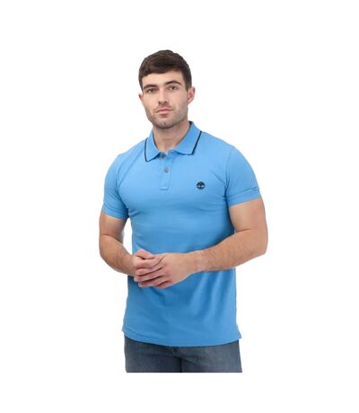 Polo manches courtes adulte bleu Timberland