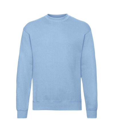 Mens classic 80/20 set-in sweatshirt sky blue Fruit of the Loom