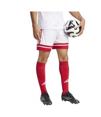 Short Squadra Homme Blanc Rouge Adidas