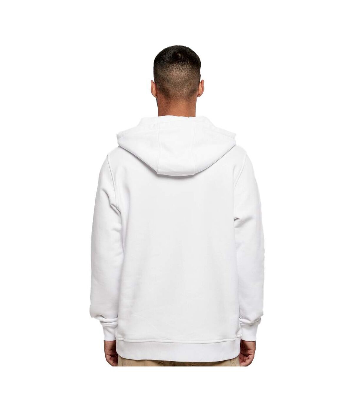 Build Your Brand Mens Ultra Heavy Regular Hoodie (White)