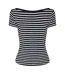 T-shirt Motif/style À Rayures Femme Bleu Marine Blanc Tommy Jeans-3